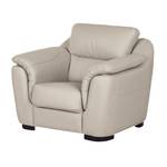 Fauteuil Alzira Cuir véritable taupe