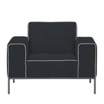 Fauteuil Ampio Duo geweven stof Stof Floreana: Antraciet - Grijs