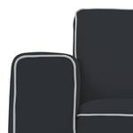 Fauteuil Ampio Duo geweven stof Stof Floreana: Antraciet - Grijs