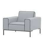 Fauteuil Ampio Duo geweven stof Stof Floreana: Lichtgrijs - Grijs