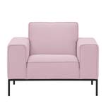 Fauteuil Ampio geweven stof Stof Floreana: Roze - Zwart