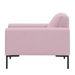 Fauteuil Ampio geweven stof Stof Floreana: Roze - Zwart