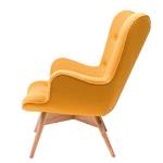 Fauteuil Angels Wings Yellow Geel - Textiel - 70 x 92 x 80 cm