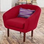 Fauteuil Anna I geweven stof - Rood