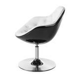 Fauteuil Apia Cuir synthétique Veli : Blanc-Noir I