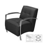 Fauteuil Gifford I Cuir véritable - Noir