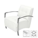 Fauteuil Gifford I Cuir véritable - Blanc