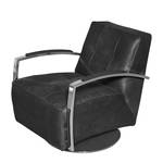 Fauteuil Gifford II Cuir véritable - Noir