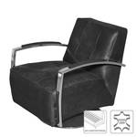 Fauteuil Gifford II Cuir véritable - Noir