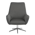 Fauteuil Atina geweven stof - Donkergrijs