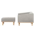 Sessel Jelsa (mit Hocker) Webstoff Grau