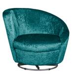 Fauteuil Baston Velours - Bleu pétrole