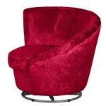 Fauteuil Baston Velours - Rouge cerise