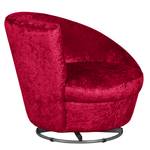 Fauteuil Baston Velours - Rouge cerise