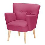 Fauteuil Bumberry met armleuningen Geweven stof Hanabi: Fuschia