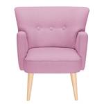 Fauteuil Bumberry II vilt Geweven stof Hanabi: Mauve