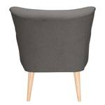 Fauteuil Bumberry II vilt Geweven stof Hanabi: Grijsbruin