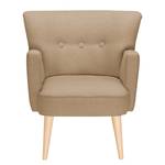 Fauteuil Bumberry avec accoudoirs Feutre - Tissu Hanabi: Beige