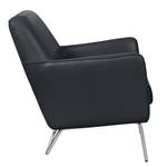 Fauteuil Bebour echt leer - Nachtblauw