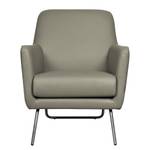 Fauteuil Bebour Cuir véritable - Gris