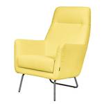 Fauteuil Bebour geweven stof - Geel