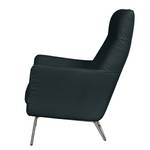 Fauteuil Bebour geweven stof - Zwart