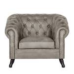 Fauteuil Benavente zilverkleurige antiek leren look