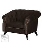 Fauteuil Benavente II Microfibre - Marron foncé