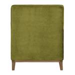 Fauteuil Blomma Velours - Vert olive - Chêne