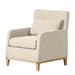 Fauteuil Blomma beige geweven stof - frame: eikenhoutimitatie