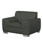 Fauteuil Bollon Imitation cuir - Gris foncé