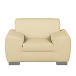 Fauteuil Bollon Imitation cuir - Beige chaud