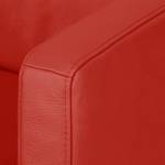 Fauteuil Bolsena I Cuir véritable - Rouge - Sans repose-pieds