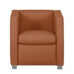 Fauteuil Bolsena II Cuir véritable - Cognac - Sans repose-pieds