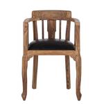 Fauteuil Bombay massief sheeshamhout - Zwart