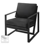 Fauteuil Brock II fluweel - Donkergrijs