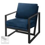 Fauteuil Brock II Velours - Bleu marine