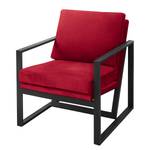 Fauteuil Brock II Velours - Rouge