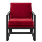 Fauteuil Brock II Velours - Rouge