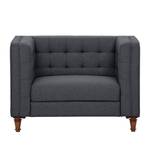 Fauteuil Buckingham geweven stof Geweven stof Milan: Antraciet