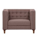 Fauteuil Buckingham Tissu Tissu Milan : Gris-Marron