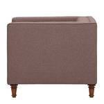 Fauteuil Buckingham geweven stof Geweven stof Milan: Grijs-Marron