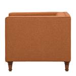 Fauteuil Buckingham geweven stof Geweven stof Milan: Roestbruin