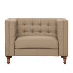 Fauteuil Buckingham echt leer Echt leer Gad: Taupe