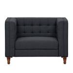 Fauteuil Buckingham Tissu Tissu Ramira : Anthracite