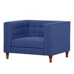 Fauteuil Buckingham geweven stof Stof Ramira: Blauw