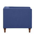 Fauteuil Buckingham geweven stof Stof Ramira: Blauw