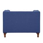 Fauteuil Buckingham geweven stof Stof Ramira: Blauw