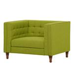 Fauteuil Buckingham geweven stof Stof Ramira: Limegroen