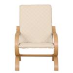 Fauteuil Bueno Vista Tissu structuré - Beige clair - Beige - Hêtre